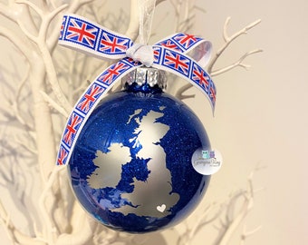 Adorno de Gran Bretaña, Adorno del Reino Unido, Adorno del Reino Unido, Adorno de Londres, Adorno de Navidad 2026