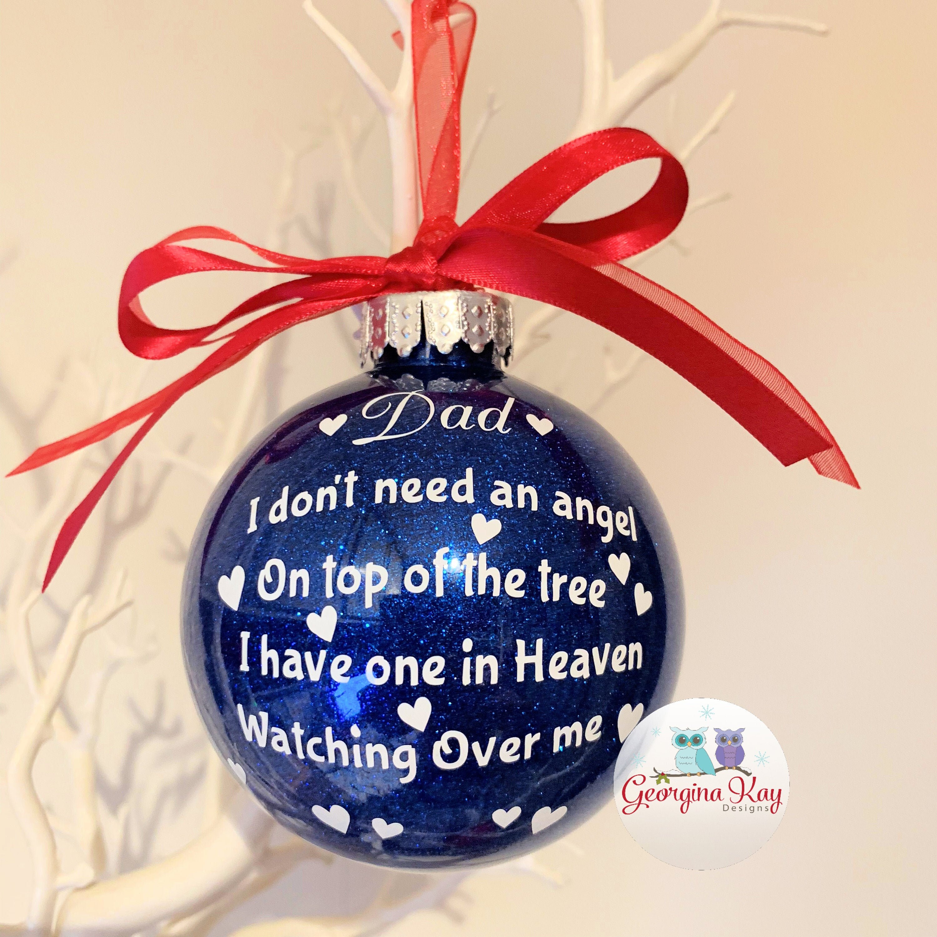 Memorial Christmas Bauble in Memory of Bauble Christmas Etsy UK