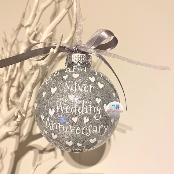 Silver anniversary best sale christmas ornament
