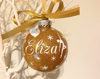 Adorno navideño personalizado de bailarina, adorno navideño de baile, adorno navideño de baile, adorno navideño personalizado, baile lírico, baile moderno, claqué,