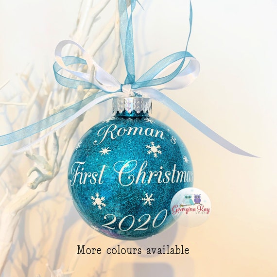 personalised bauble baby