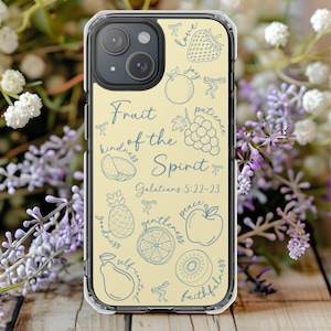 Christian Gifts Fruit of the Spirit Magsafe Phone Case Galatians 5:22-23 Faith Based Christianity Coquette iPhone 16 15 14 Pro Plus Pro Max