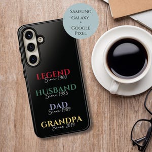 Custom Dad Gift Phone Case Personalized Fathers Day Gifts New Grandpa Gift The Legend Papa Samsung Galaxy S25 S24 S23 S22 S21 Google Pixel