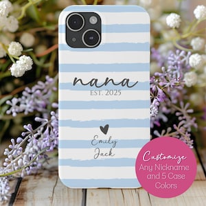 Custom Grandma Gift For Birthday Phone Case Personalized Nana Est Gigi Gifts From Grandkids iPhone 17 16 15 14 13 12 Air Plus Pro Max Slim