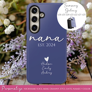 Personalized Grandma Birthday Gift Samsung Galaxy Phone Case Custom Nana Gifts Mothers Day Christmas Gigi Mimi S26 S25 S24 S23 Plus Ultra