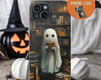 Halloween-telefonskal Spöke Nyckfullt iPhone-fodral Spöken Gåva till henne Bokliknande telefonskal iPhone 16 15 14 13 12 11 Pro Max Mini 8 Plus XR XS