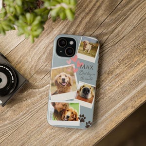 Personalized Dog Lover Phone Case Custom Pet Photo Name Phone Cover Cat Dogs Owner Gift iPhone 16 15 14 13 12 11 Pro Max Mini 8 Plus X XR