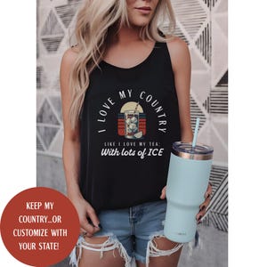 Trump Supporter Custom Patriotic Shirt Funny Trump Gifts Patriot Tee ICE Summer Conservative MAGA  I Love My Country Jersey Tank Top Unisex