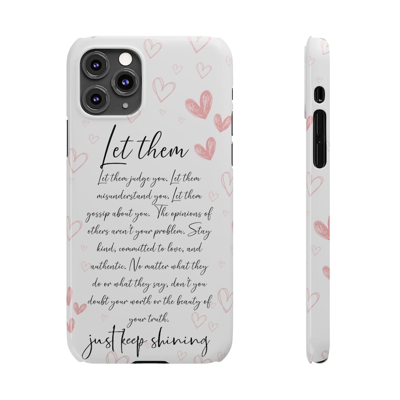 Custodia per telefono Let Them con citazioni motivazionali, affermazioni positive, regalo ispiratore per iPhone 17, 16, 15, 14, 13, 12, 11 Plus, Air Pro Max Mini Slim immagine 4