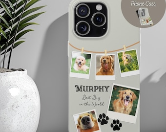 Custom Dog Mom Dad Gifts Name Photo Phone Case Personalized Photo Phone Cover Cat Mom Dad Gift iPhone 17 16 15 14 13 12 11 Pro Max Air Plus