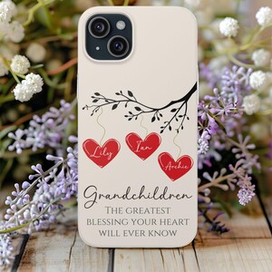 Personalized Nana Gift for Grandma Phone Case Grandparent Gifts Christmas Xmas iPhone 17 16 15 14 13 12 11 Air Pro Max Mini 8 Plus X XR XS