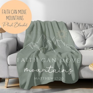 Christliche Geschenke Glaube kann Berge versetzen Plüschdecke Matthäus 17 20 Bibel-Vers-Geschenke für Frauen Religiöse Geschenke Christliche Geschenke