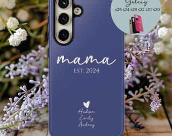 Regalo personalizado para mamá, funda de teléfono personalizada para mamá, regalo para el primer día de la madre, cumpleaños, Samsung Galaxy S26, S25, S24, S23, S22, S21, S20 Plus Ultra
