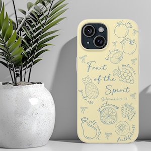 Christian Gifts Fruit of the Spirit Phone Case Galatians 5:22-23 Faith Based Scripture iPhone 16 15 14 13 12 11 Pro Max Mini Plus X XR XS