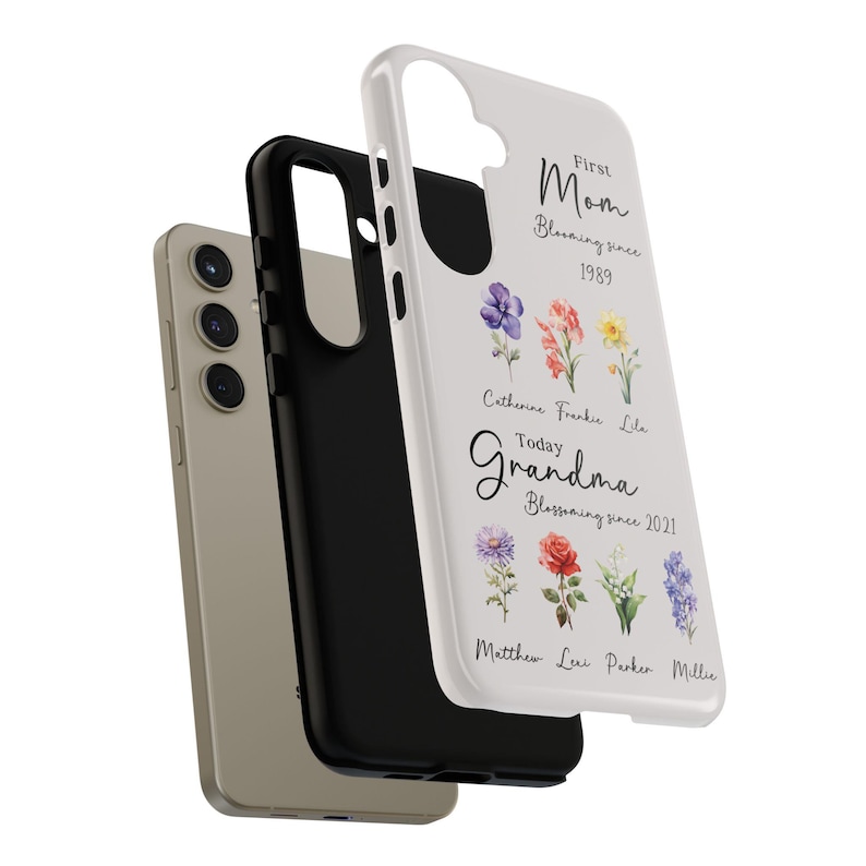Custom Grandma Gift Samsung Phone Case Mothers Day Gifts Nana Birthday Grandmas Garden Birth Flowers Galaxy S26 s25 S24 S23 S22 Plus Ultra image 4