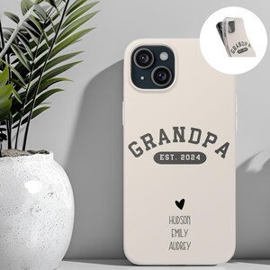 Personalized Grandpa Gift for Pop Pop Papa Est Phone Case Birthday Fathers Day Gifts iPhone 16 15 14 13 12 11 Pro Max Mini 8 Plus X XR XS