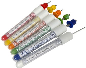 Set of  5 Short Split Pin Paper Bead Rollers 3D Printed Parts