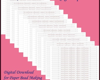 1-3/8" Universal Paper Bead Sheet Marking Templates to make 1-3/8" long beads. 12 Templates total.