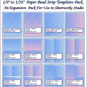 1/4" to 1/16" Paper Bead Templates – 24‑Sheet Digital Expansion Pack