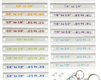 Paper Bead Marking Rulers, Set of 19, 3D printed