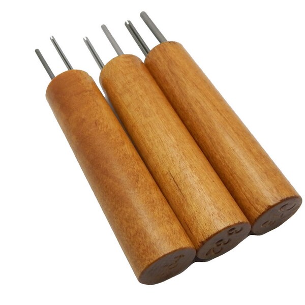 Set of 3, 5/64", 3/32" and 1/8" Double Hole Paper Bead Rollers