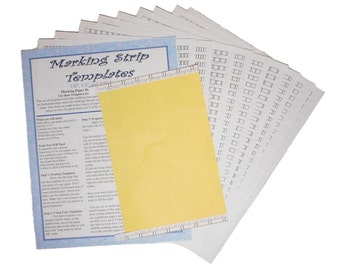 1-1/4" Universal Paper Bead Sheet Marking Templates to make 1-1/4" long beads. 11 Templates total.