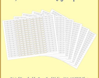 5/8" Universal Paper Bead Sheet Marking Templates to make 5/8" long beads. 6 Templates total. Updated for 2018