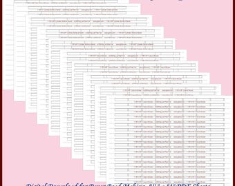 1-1/8" Universal Paper Bead Sheet Marking Templates to make 1-1/8" long beads. 10 Templates total.