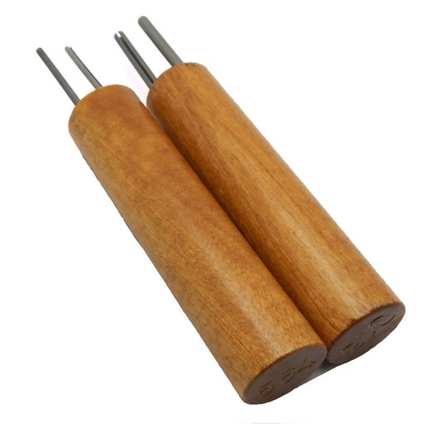 Set of 2, 5/64" and 1/8" Double Hole Paper Bead Rollers