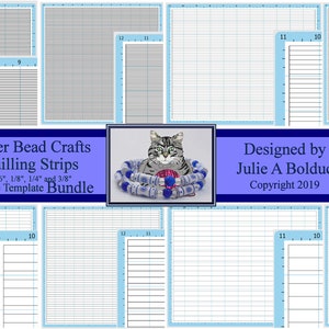 Machine Cutting Templates for Quilling Strips