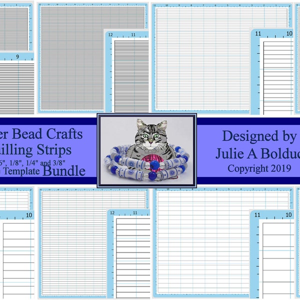 Machine Cutting Templates for Quilling Strips