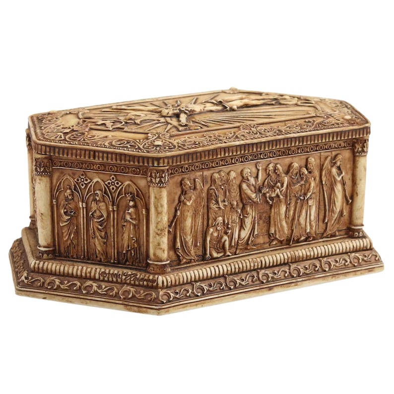 Rosary Keepsake Box | Catholic Rosary Box | Religious Jewelry Box ...