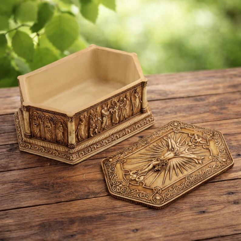 Rosary Keepsake Box | Catholic Rosary Box | Religious Jewelry Box ...