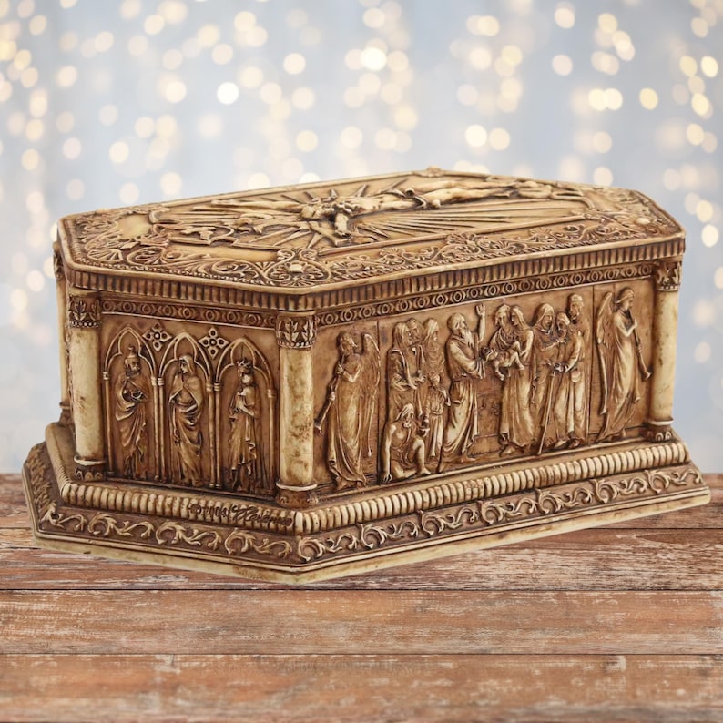 Rosary Keepsake Box | Catholic Rosary Box | Religious Jewelry Box ...
