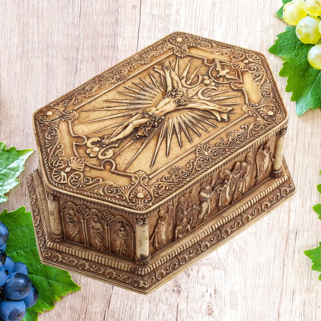 Rosary Keepsake Box | Catholic Rosary Box | Religious Jewelry Box ...