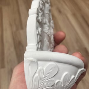 White Holy Water Font | Sacred Hearts Catholic Wall Decor | House Blessing Font image 4