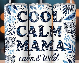 Leopard Mama Tumbler Wrap: design fresco e calmo (download digitale)