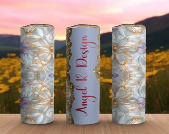 Butterfly Tumbler Wrap, 20oz Skinny Sublimation Design (Digital Download)