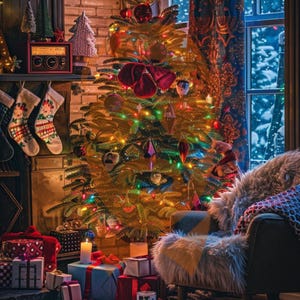 HOLIDAY Bundle Phone Digital Wallpaper Christmas Night