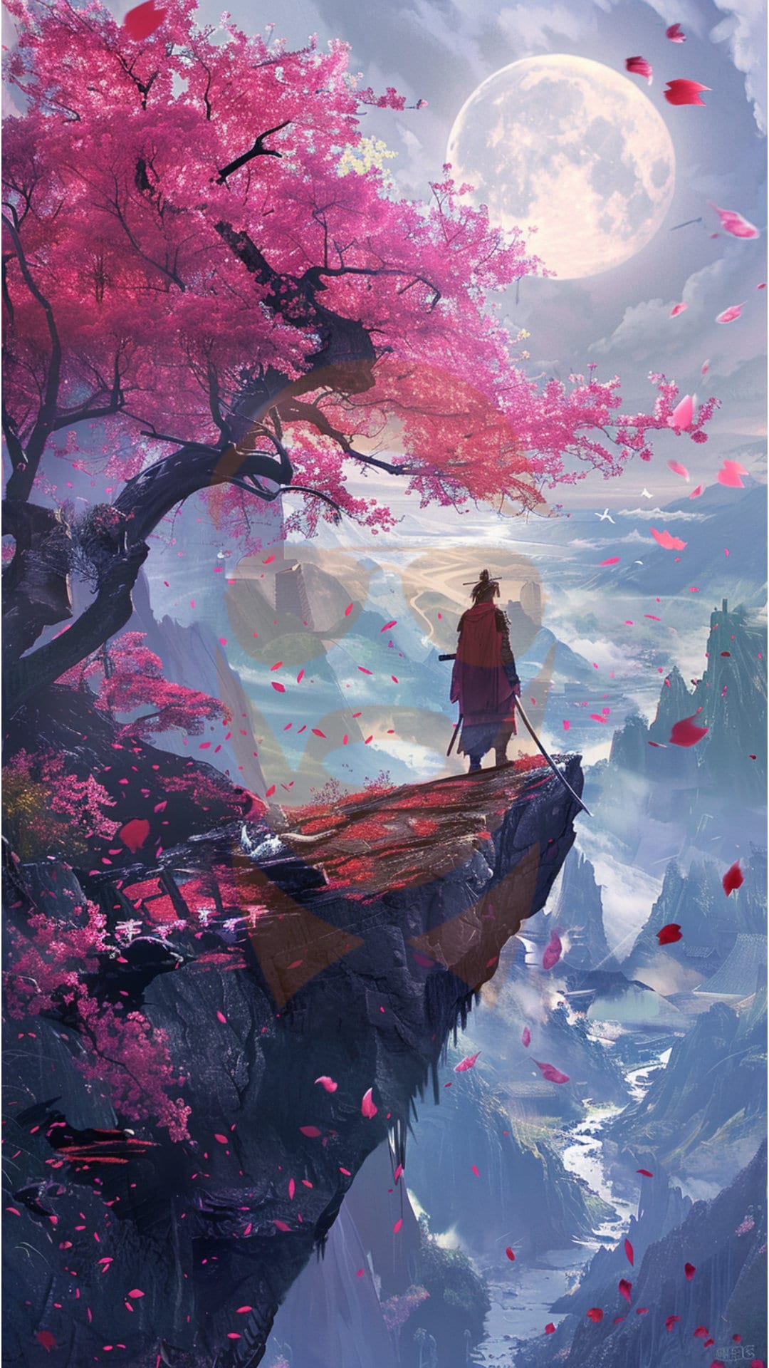 Bundle Phone Digital Wallpaper Samurai Lake/mountain - Etsy