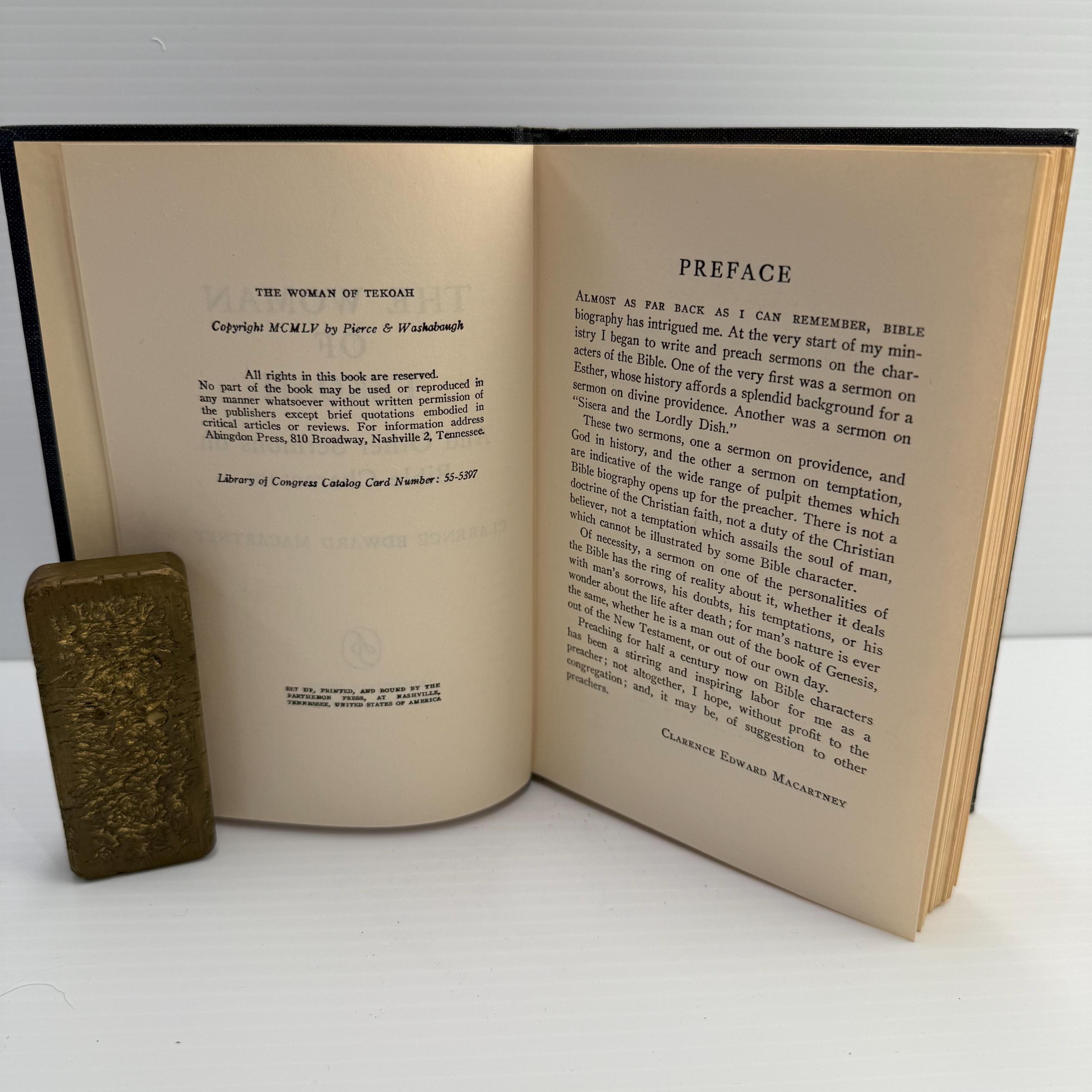 The Woman of Tekoah - C. Macartney - 1955 Vintage Book - Etsy