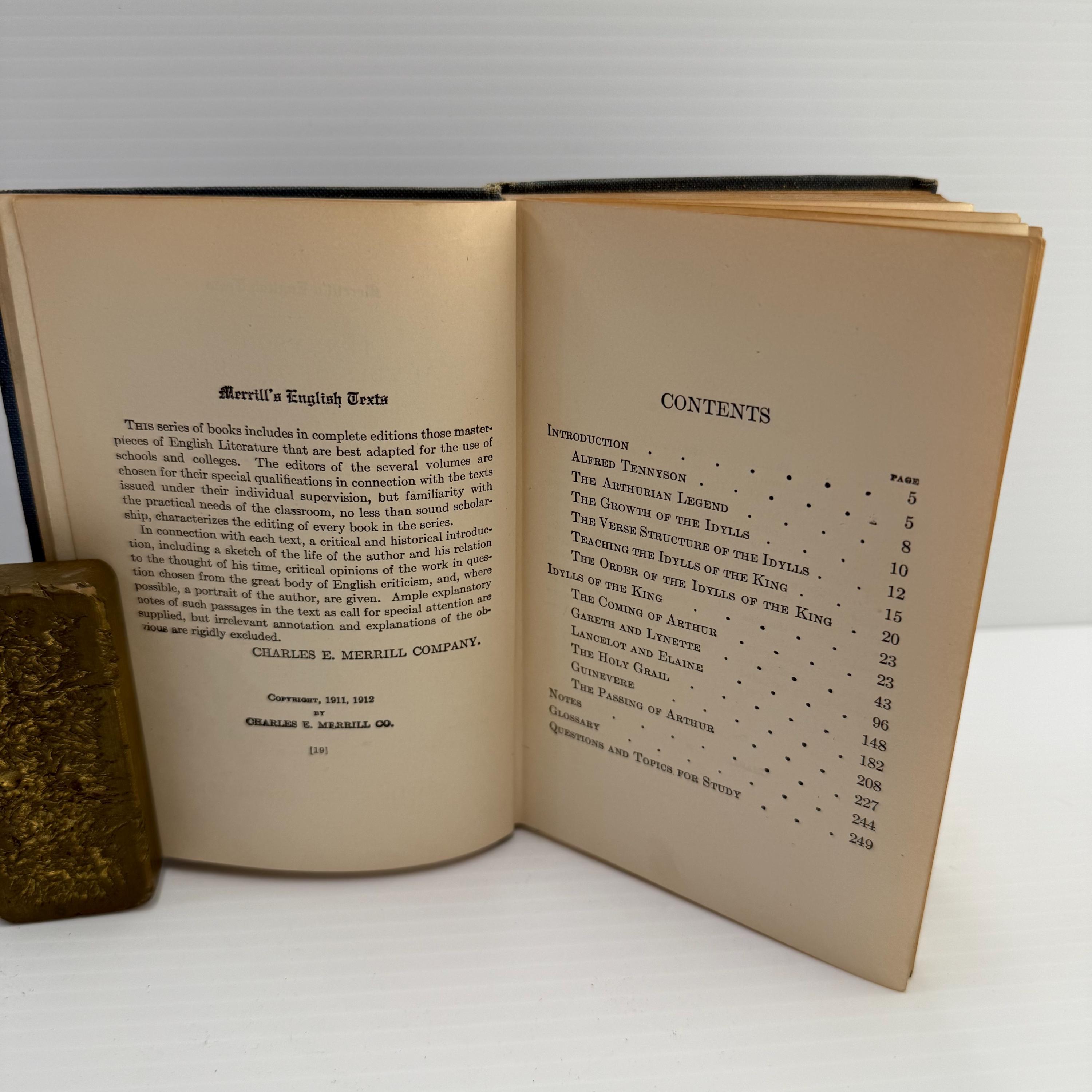 王の牧歌 - A. テニスン - 1912年ヴィンテージ本 - Etsy 日本