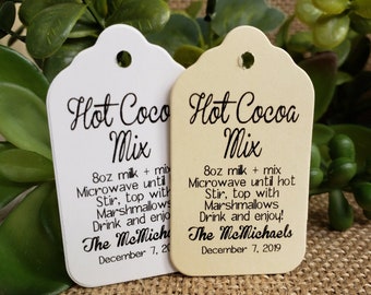 Hot Cocoa Mix Directions my MEDIUM keep warm, 1 38 x 2 12 Tags Personalize with names date