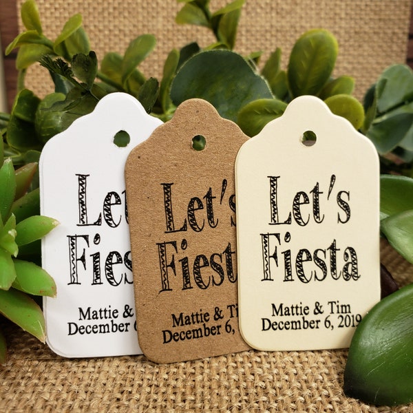 Let's Fiesta ( my SMALL tag ) 2" Favor Tag Choose your quantity lets fiesta