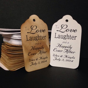 Love and Laughter and a Happily Ever After MEDIUM Tags Personalize with names and date image 3