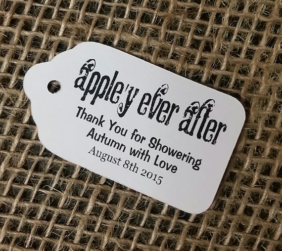 SMALL Tea Stained Favor Tag sets of 25 Tags 1 1//8 x 2 From My Shower to Yours Personalized with your party information