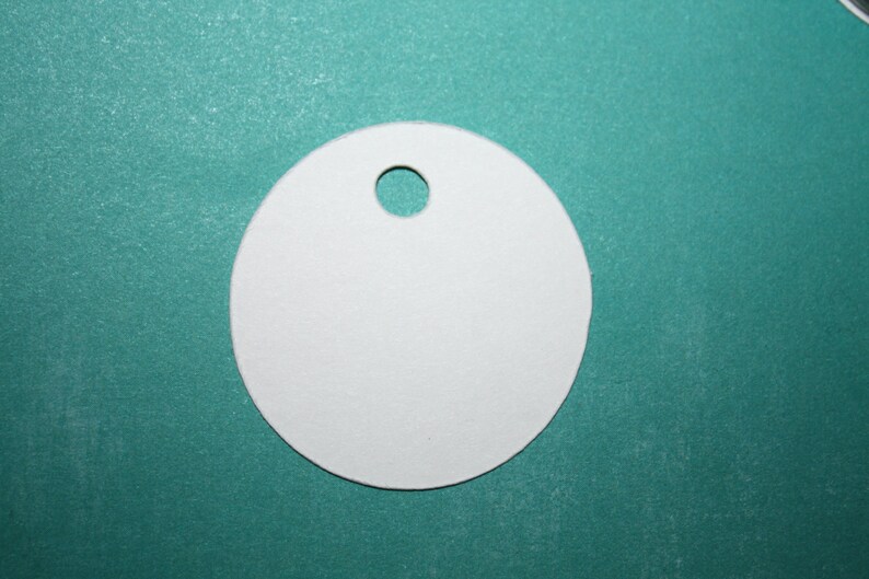 White Cardstock Tag 100 White Round Card Stock Price Tags 1 Etsy