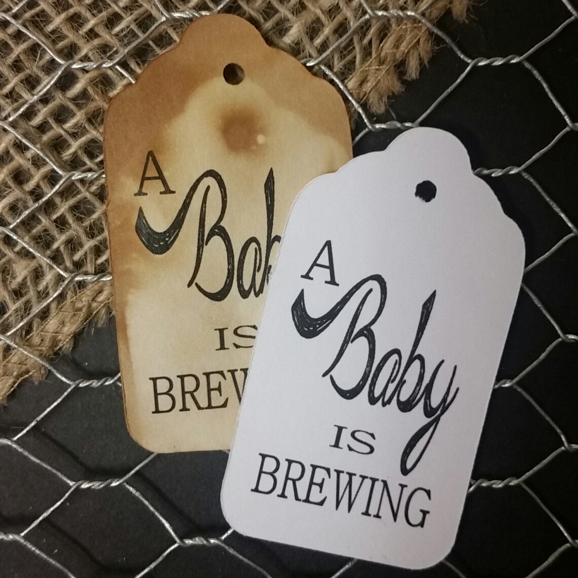 A Baby Is Brewing Baby Shower Tag Choose Your Quantity Etsy