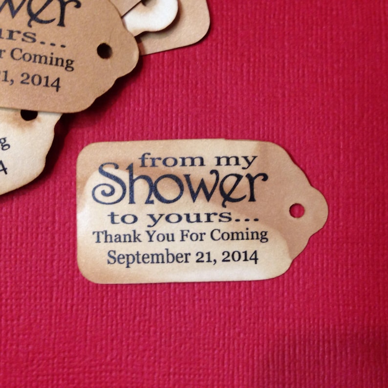 From My Shower to Yours Choose your quantity SMALL 2 Favor Tag