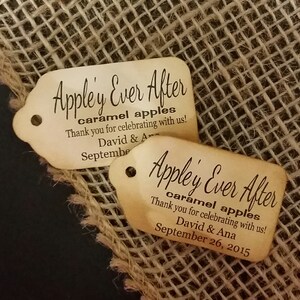 Appley Ever After MEDIUM Favor Tag Choose your quantity Happily ever after